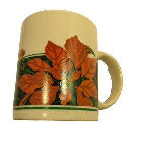Gibson Poinsettia Coffee Cup Chrismas Mug